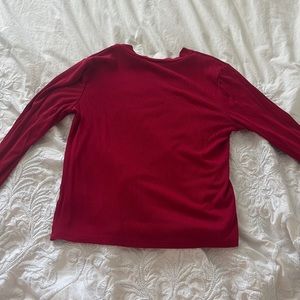 red long sleeve basic tee